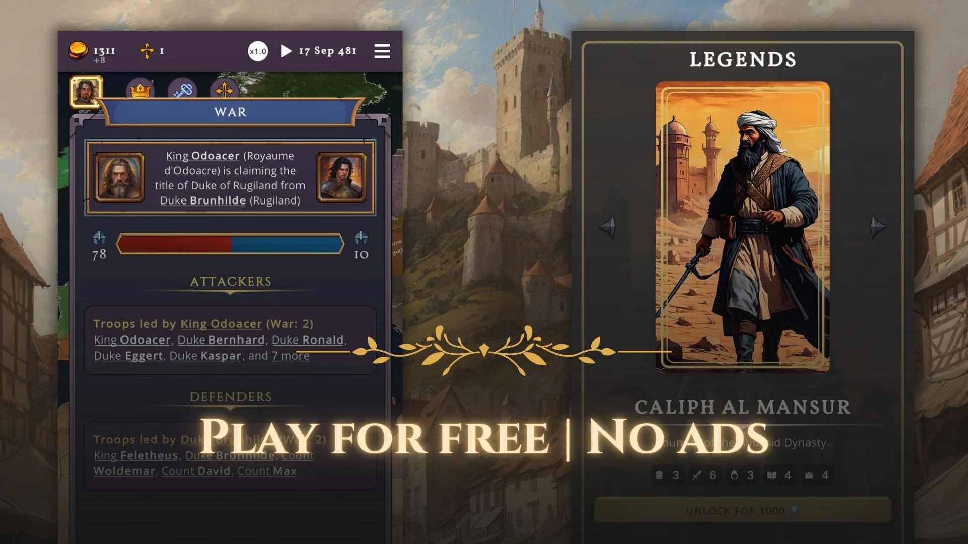 Clovis Medieval Grand Strategy screenshot